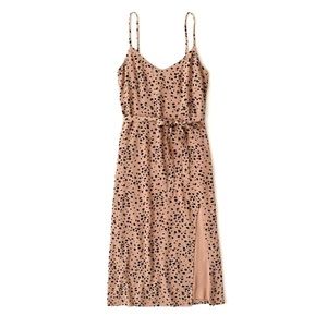 Abercrombie & Fitch animal print midi dress